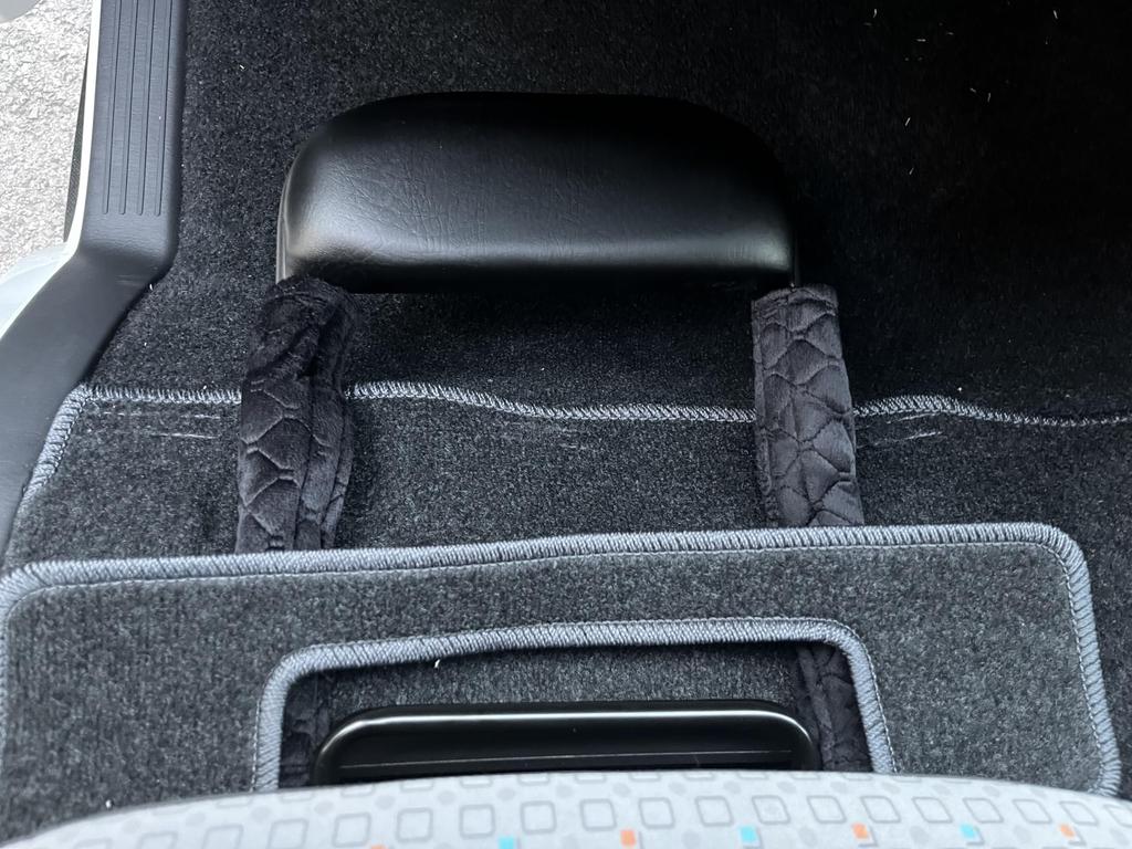 Foldable Footrest for Toyota Hiace 200 Series Passenger Seat with Leather Cushion and Cover (Models 1-8), Only, Roll-Up