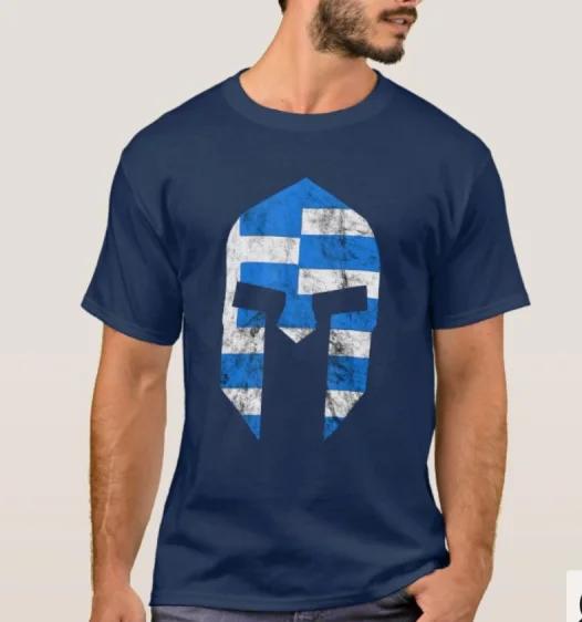 

Greece Gladiator Greek Flag Spartan Helmet Sparta Warriors TShirt Summer Cotton Short Sleeve ONeck Mens T Shirt New S3XL 4XL