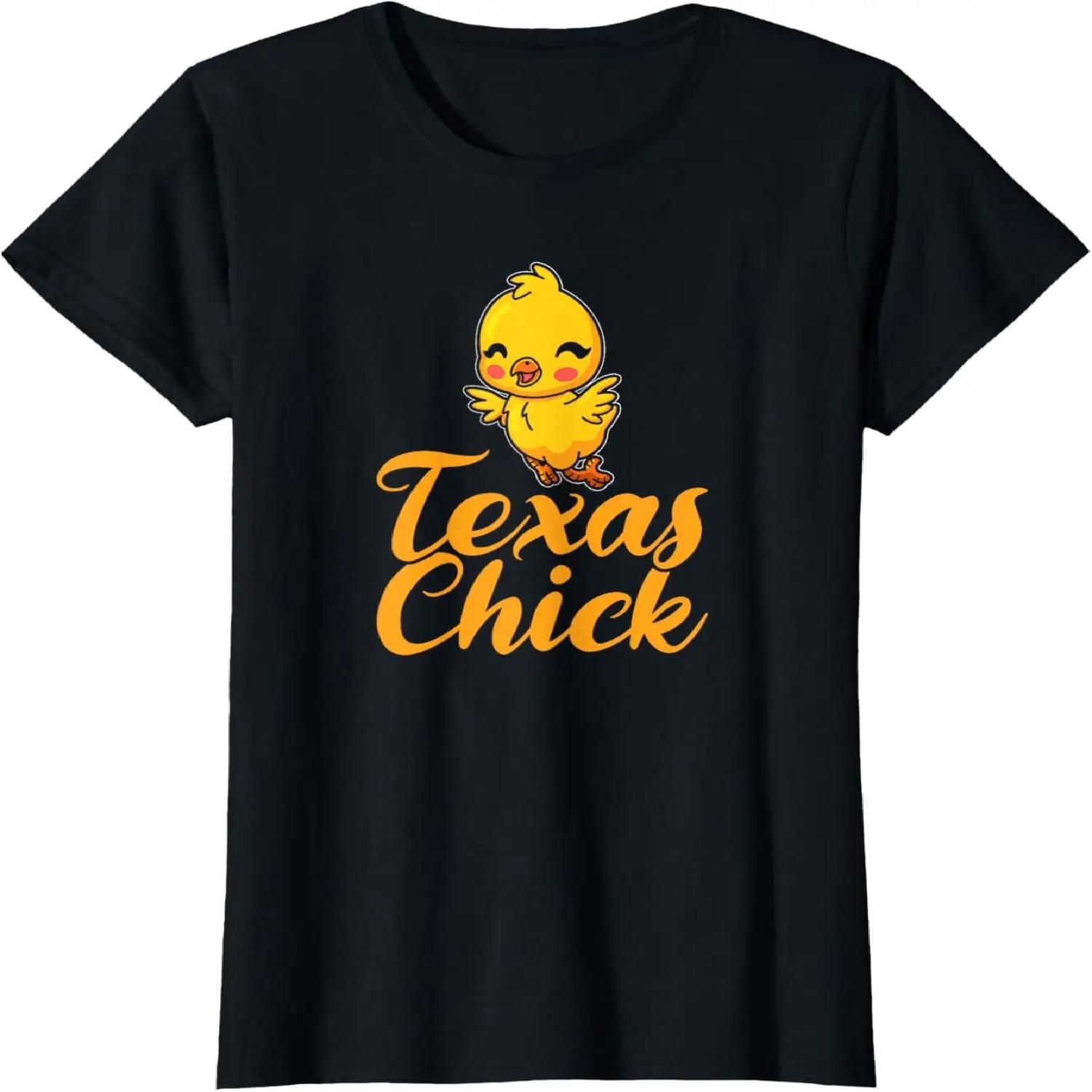 Womens Texas Pride Funny Texan Texas Chick T-Shirt S чёрный