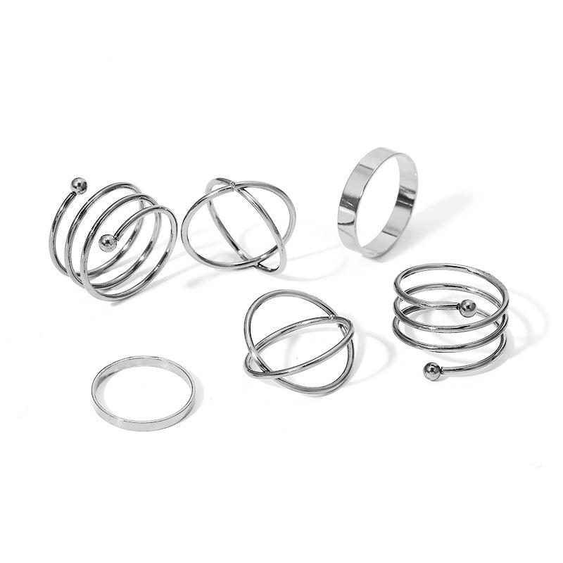 Minimalist Three-Piece Women's Ring Set: Trendy Open Tail, Index Finger, and Band Designs