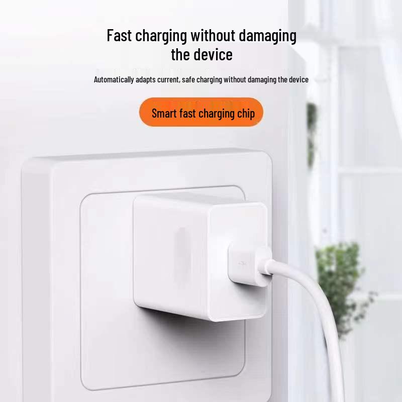 Apple & Huawei 66W Fast Charger Set with 6A Cable, 3C Certified