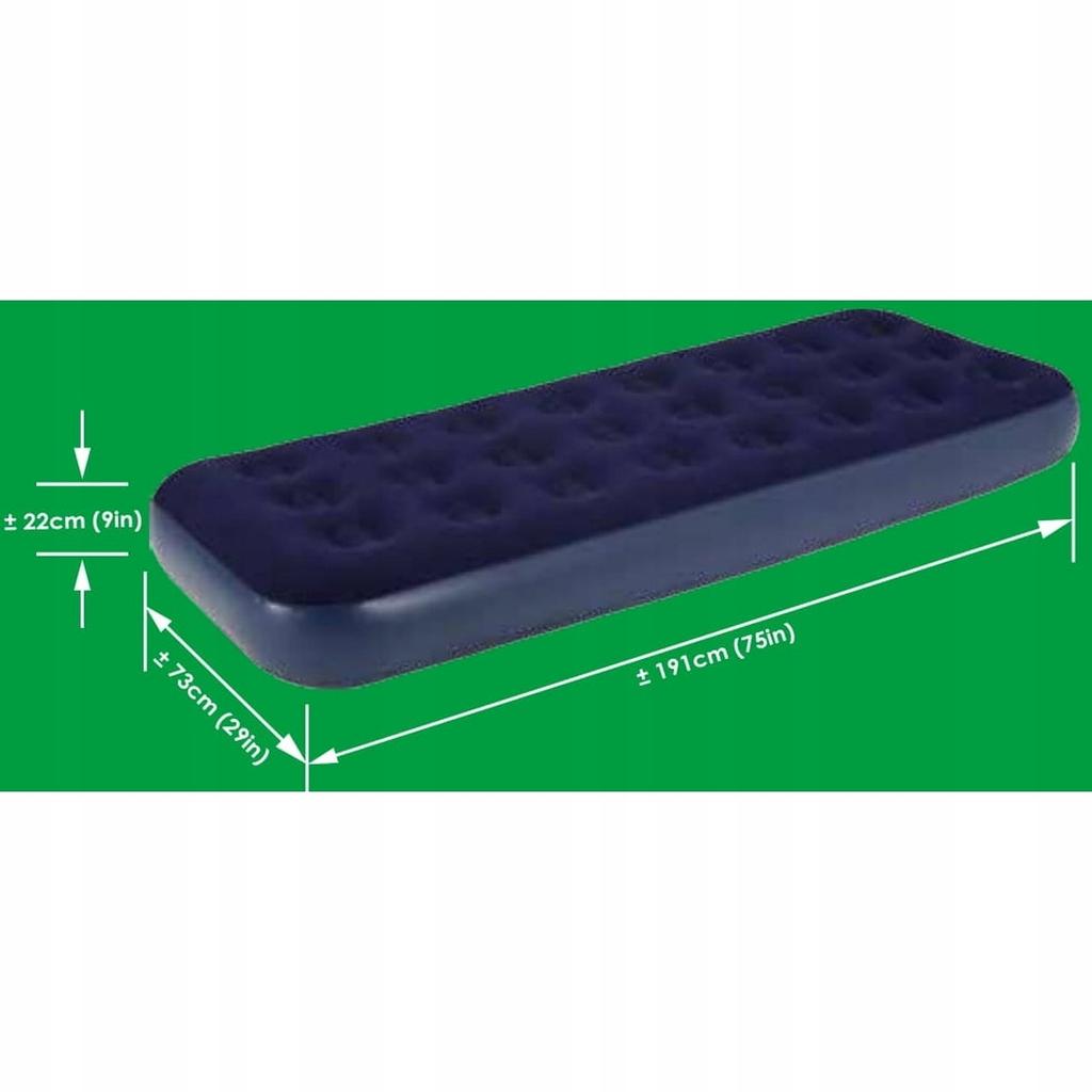 Single Inflatable Mattress For Inflating, Portable, Foldable, Flocked