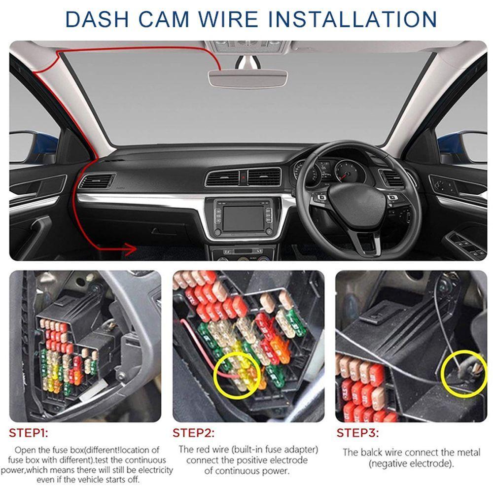 Hardwire Cable Kit Video Recorder DVR Hardwire Cable Kit Car Dash Cam Wire Dash Cam Hardwire Kit