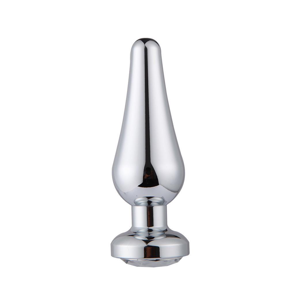 MoDi Crystal Silver Colour Metal Backyard Stainless Steel  Anal Plug
