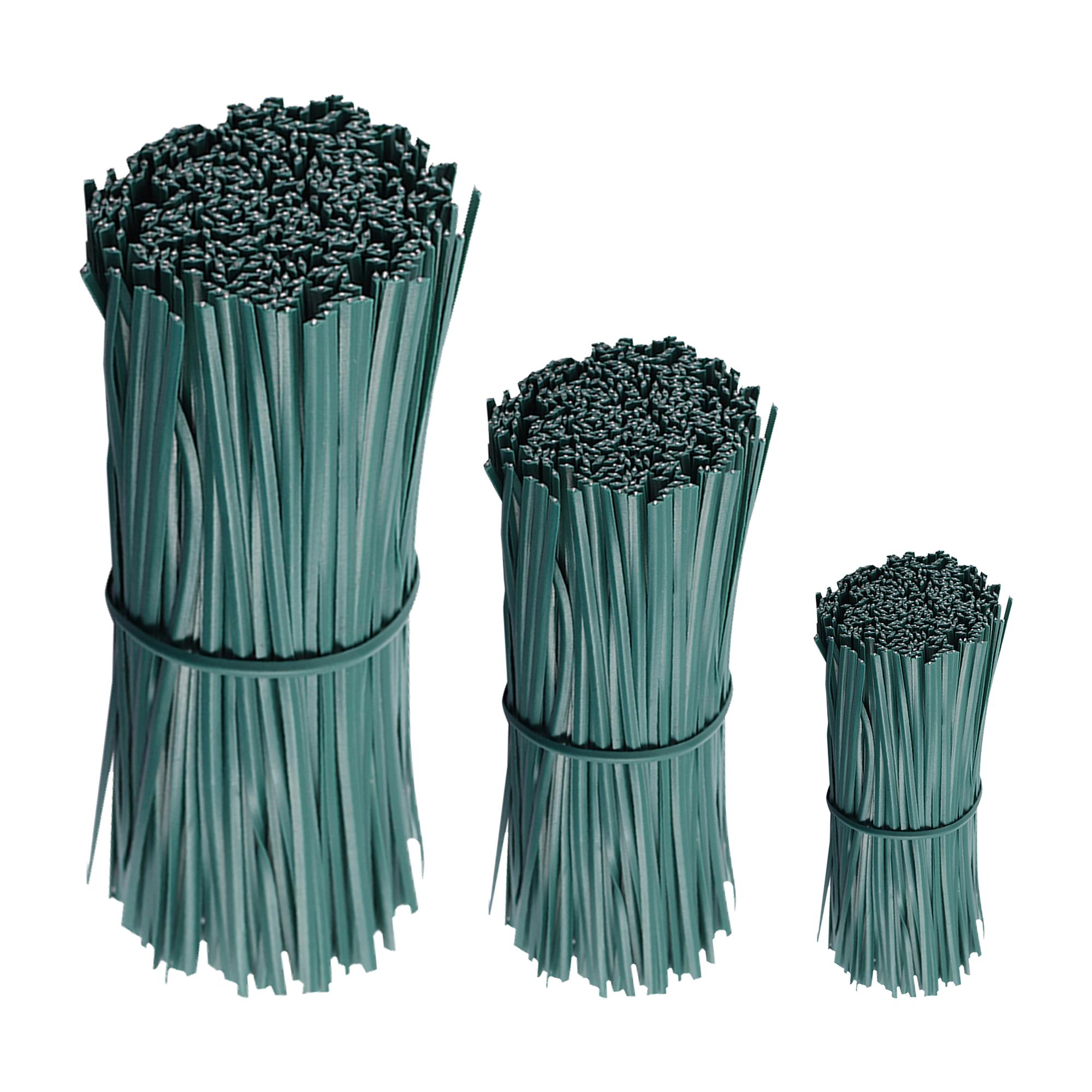 

100PCS Oblate Gardening Cable Ties Reusable Iron Wire Twist Tie for Flower Plant Climbing Vines Multifunction Coated Fix Strings 10cm