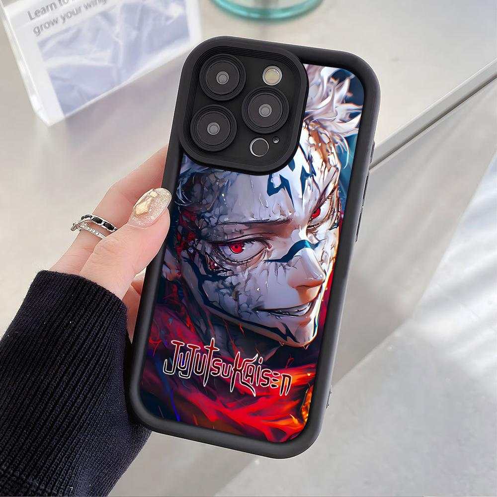 Jujutsu Kaisen Sukuna Mobile Phone Case for iPhone 17 16 15 14 13 12 11 Air Pro Max Plus Thicken TPU Colorful Cover Luxury Cover