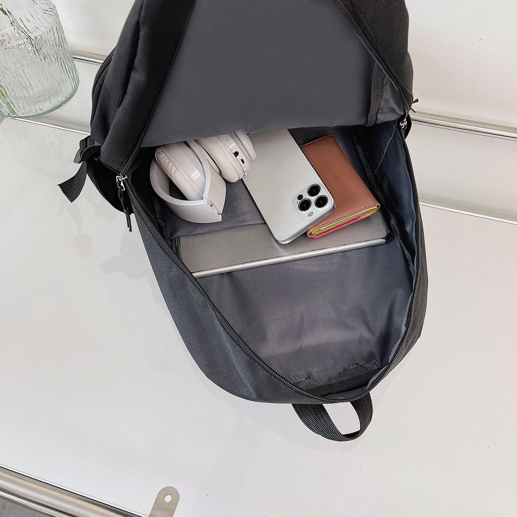 New schoolbag, primary school girl, lightweight stress relief, student backpack, fashionable plaid backpack, four-piece set