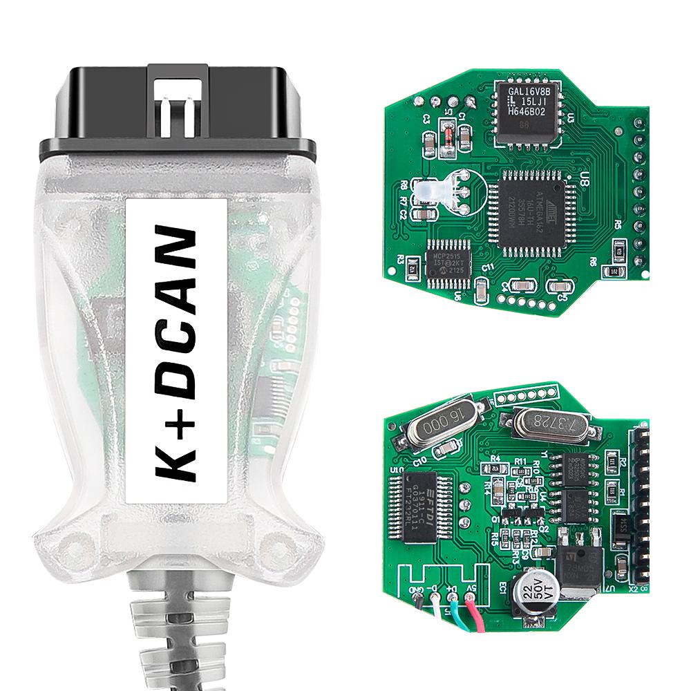For K+DCAN FTDI 9241A With Switch K DCAN OBD 2 OBD2 Interface OBDII Car Diagnostic Auto Tools K-line K line For Inpa Cable