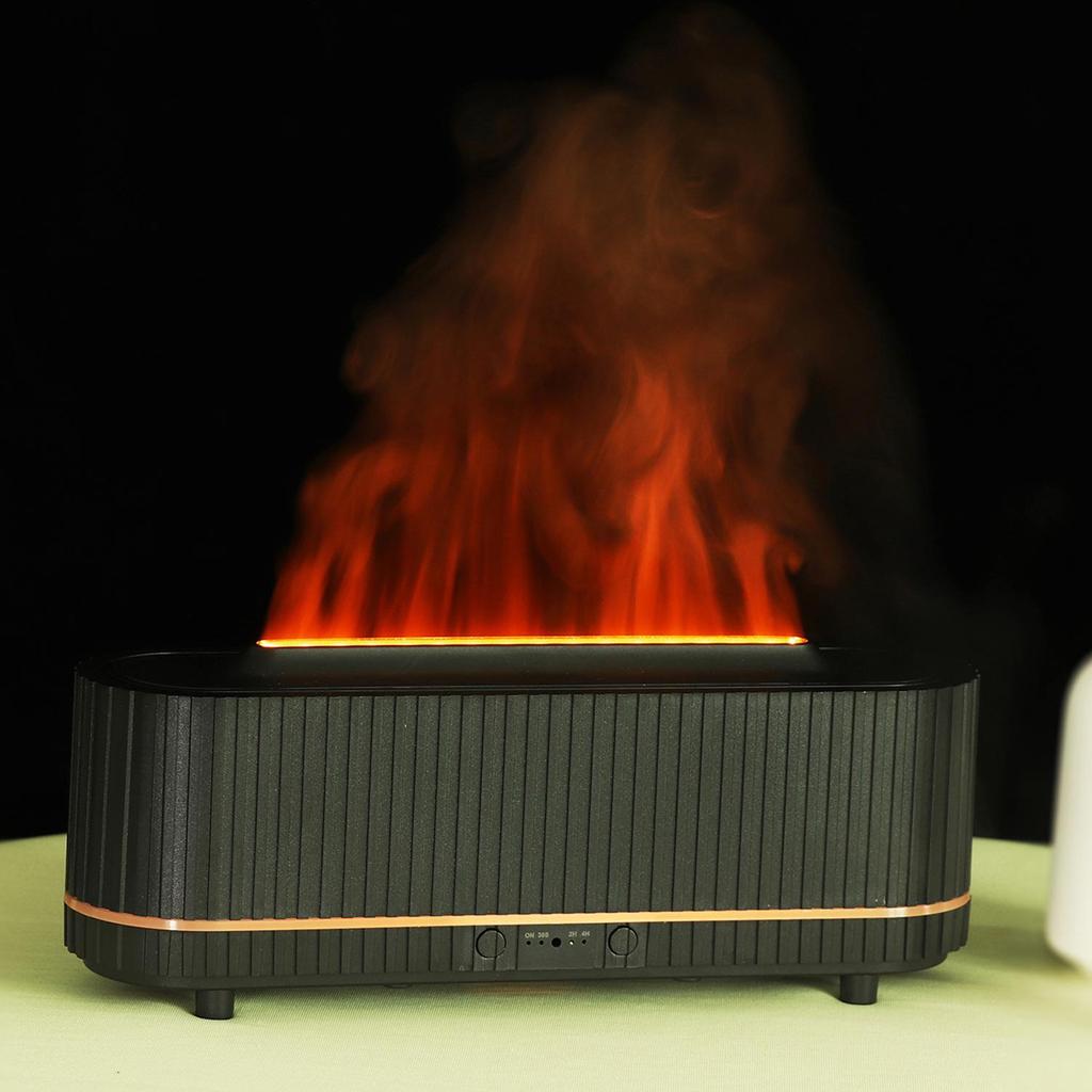 3D Flame Aromatherapy Humidifier for Home and Office - Low Noise, Ideal for Bedrooms and Desktops.
