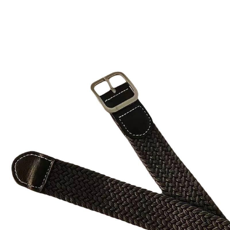 Stylish Canvas Belt For Men And Women Durable No Hole Square Buckle Fashionable Design
