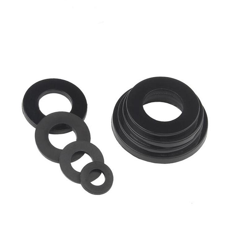 M2-M12 Wear-Resistant Nylon Insulating Washers, Round Hard Plastic, Available in White/Black