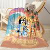 Bluey's Colorful Friends Customize Your Name Blanket Gift Customizable Blanket Ultra-Soft Great for Home Decor Seaside Nap Bedding for All Occasions