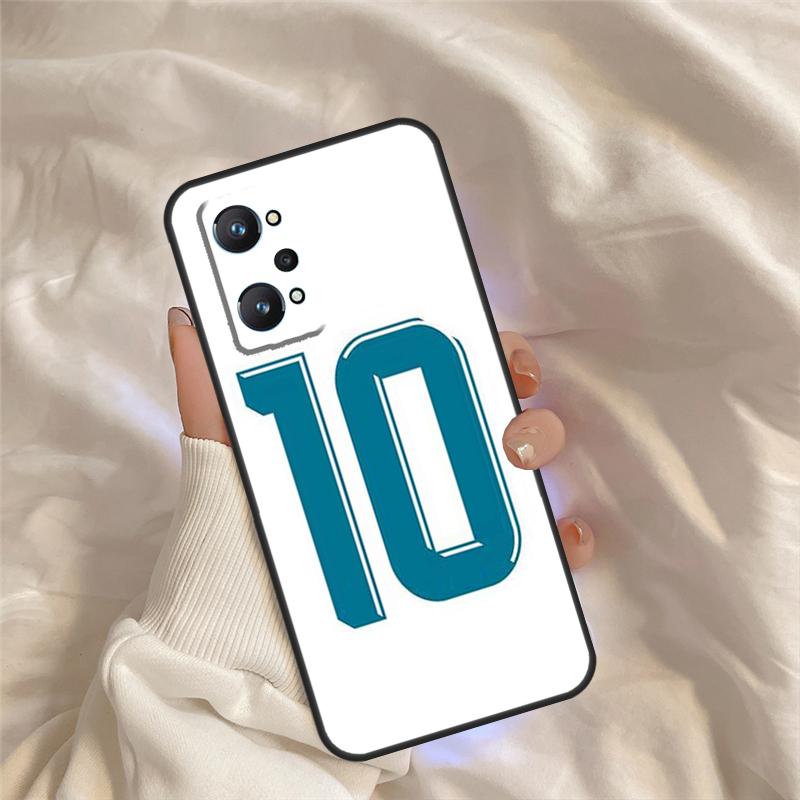 Number 10 Football For Realme C55 C35 C33 C31 C30 C25 C21Y C15 C11 GT Neo 5 3 2 Realme 9 10 11 Pro Plus Case
