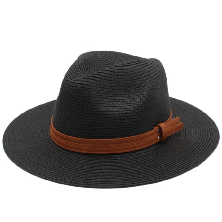 Elegant Panama Hat Oversized Straw Hat Breathable Sun Hat with Woven Chain for Men, Women, and Children