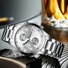 Flight Series Stainless Steel All-Black Men'S Watch 3 Degree Waterproof Luminous Three-Eye 6-Needle Men'S Watch