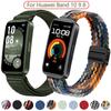 Nylon-Schlaufenarmband für Huawei Band 10 Sport Atmungsaktives Armband für Huawei Band 8 9 10 Armband Austauschbares Uhrenarmband Zubehör