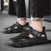 Sandali Uomo Intagliati in Pelle con Suola Spessa Scarpe da Spiaggia Antiscivolo Sandali Artigianali Versatili Scarpe Basse da Uomo Scarpe Estive da Esterno