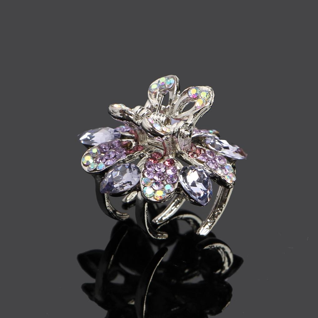 Damen Heidi Punkt Haarnadel (lila) Zirkonia Haarspange