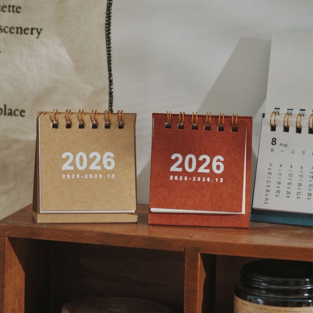 Solid Color Horse Year Calendar Month Date Display Standing Flip Calenda  Desktop Decoration