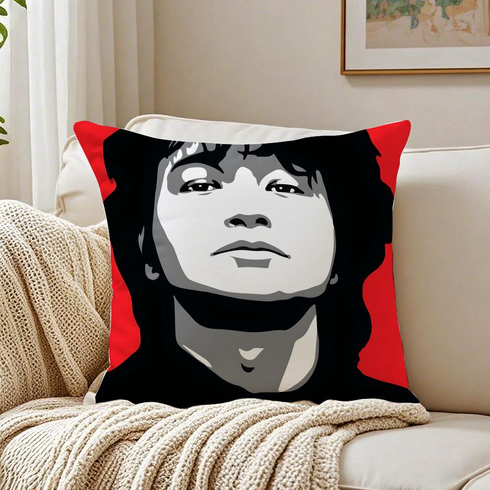 musician revolutionary VViktor TTsoi Cushion Cover Pillowcase Antidustmite living Room Sofa Decor Cushion Room