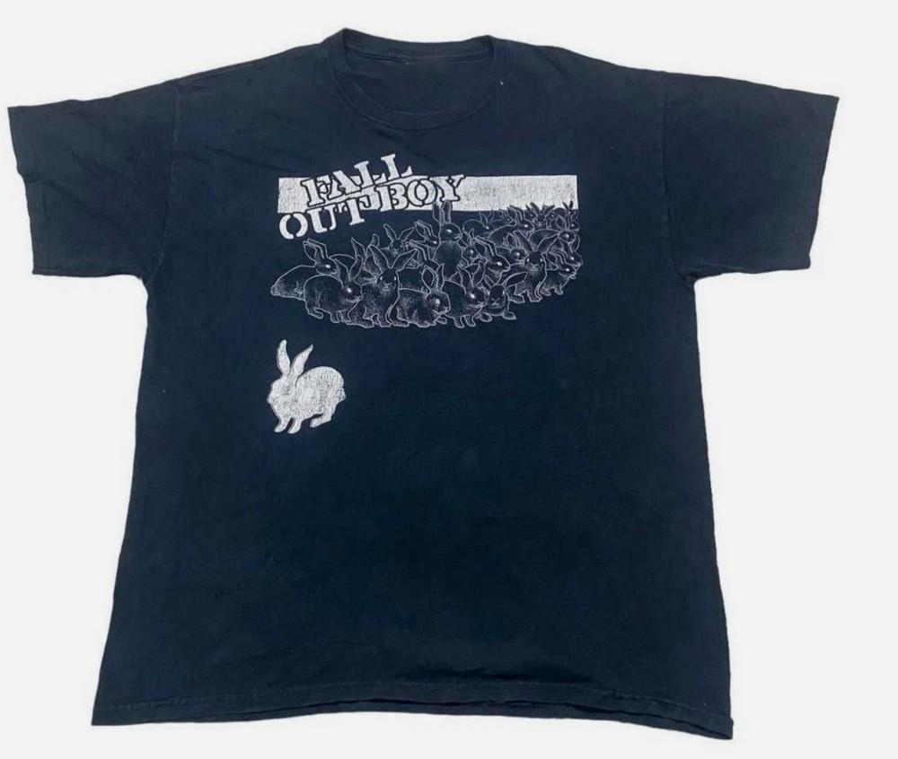 FALL OUT BOY Shirt Bunny Concert Tour Black All Size Navy T-Shirt Unisex T-Shirt M