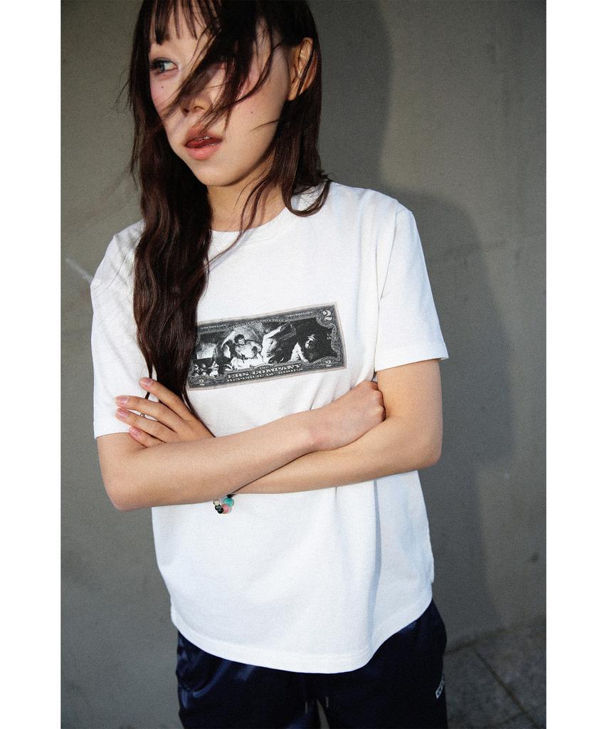 Ialeseuko Dollar Logo T-Shirt_White
