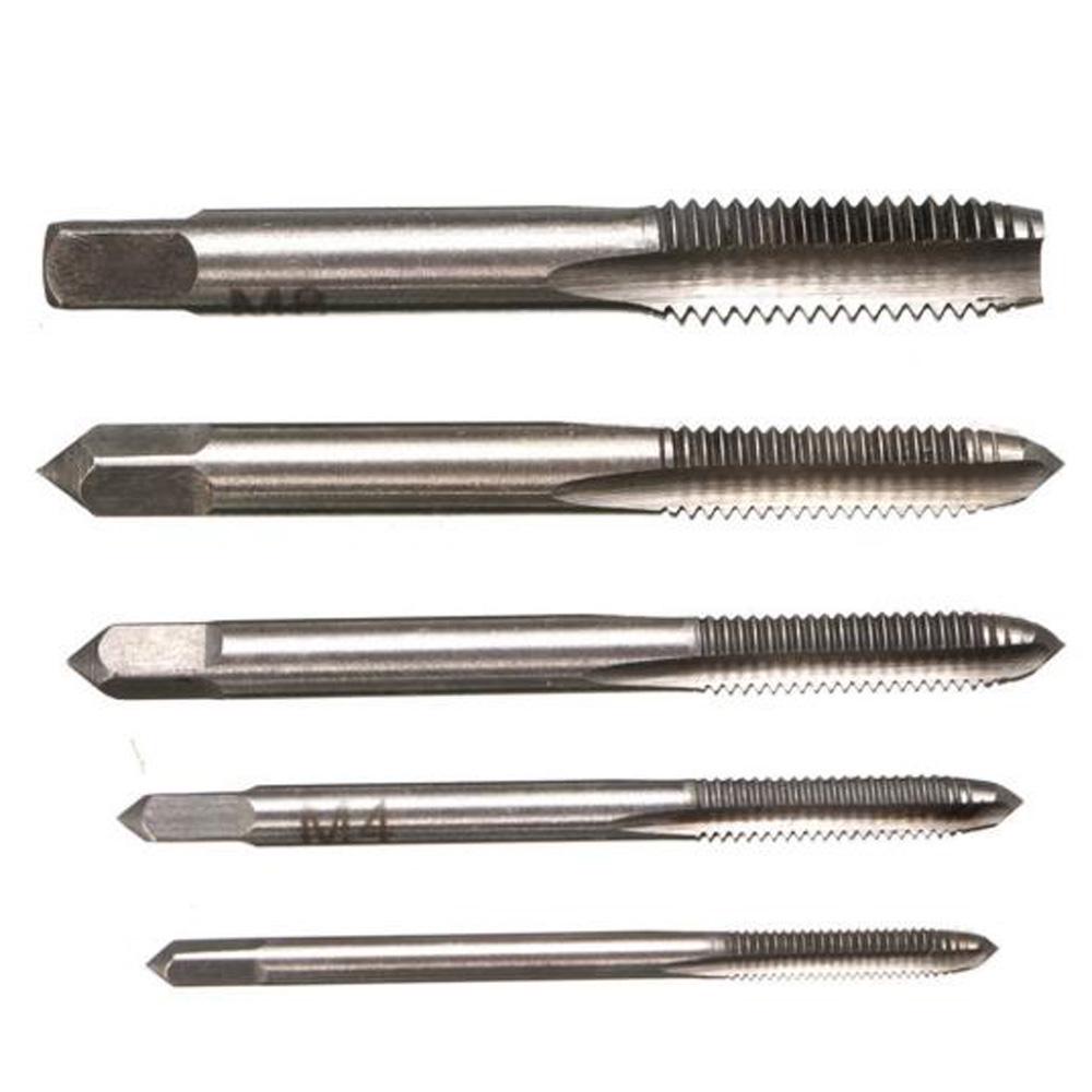 HSS Metric Tap Drill Set 5PCS for M3 M5 M6 M8 Machine Threading with Hexagon Handle for Auto Repair & Machinery Maintenance