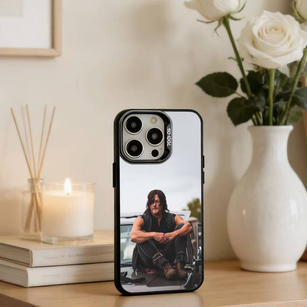 N-Norman R-Reedus  Wallpaper Phone Case For iPhone 16,15,14,13,12,17,Pro,MAX Black Matte Shockproof Cover