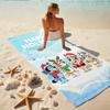 1Pc Happy Holiday Friends Beach Towel, Quick Dry, Multi-Use for Beach Pool Gym Yoga Home Travel, Christmas, Halloween, Xmas Gift S83