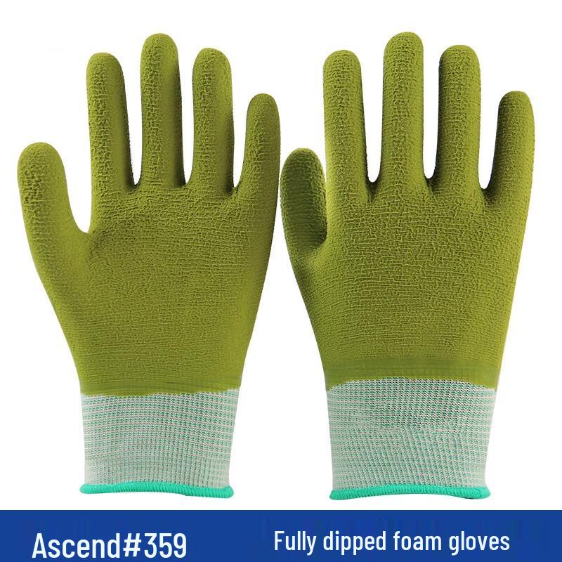 Maihan Men s Latex Waterproof Anti-slip Work Gloves One Size