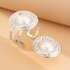 Luxurious European & American Metallic Oval Bangle Set with Inlaid Pearls