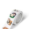 500-Sheet Kawaii Cat Scrapbooking Tape Roll Reusable Stickers for Envelope Sealing