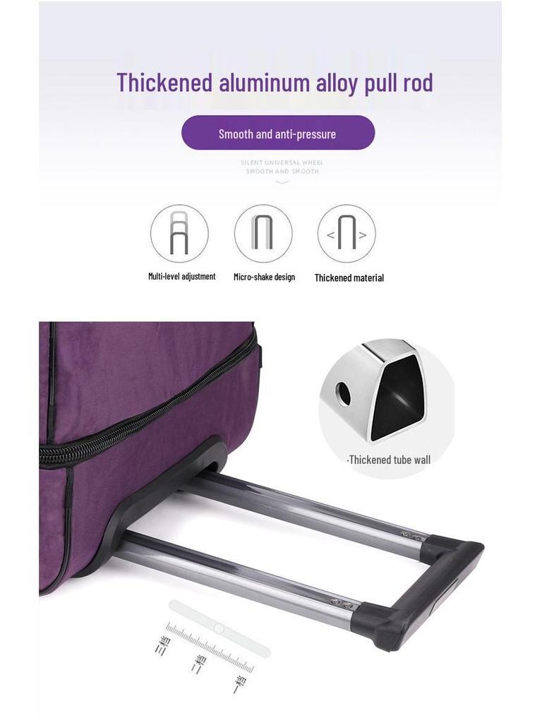 Expandable & Waterproof Oxford Cloth Rolling Duffle Bag - Large Capacity for Men, Women, Students; Foldable & Hand-Carry for Short Trips