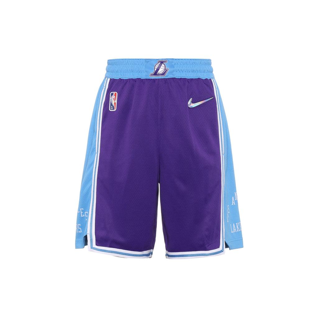 Nike NBA Swingman Los Angeles Lakers City Edition Dri-Fit Shorts Purple Men Streetwear DB4138-504
