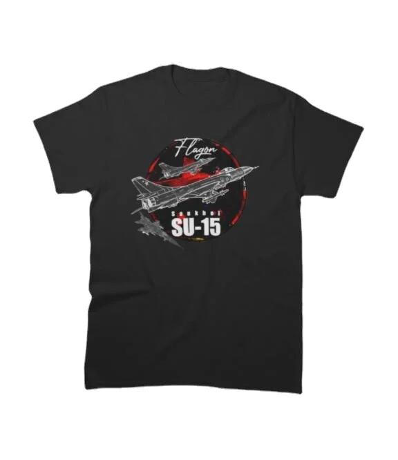 SU-15 Vintage Soviet Union Fighterjet Classic Men T-Shirt Short  Casual O-Neck 100% Cotton Shirts