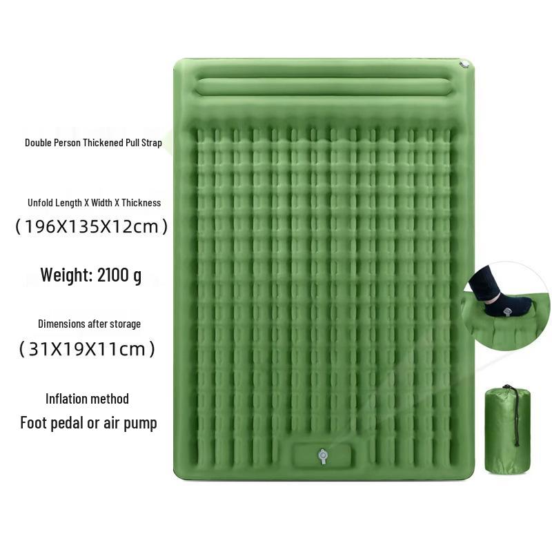 Thickened Outdoor Foldable Moisture-Proof Inflatable Tent Mat, Suitable for Single or Double Use.