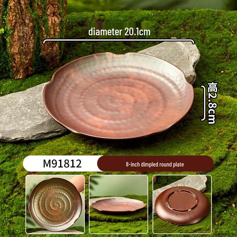 

Mountain Wild Hot Pot & BBQ Tableware: Tripe, Mushroom, Beef & Seafood Platters - Imitation Porcelain Dinner Set