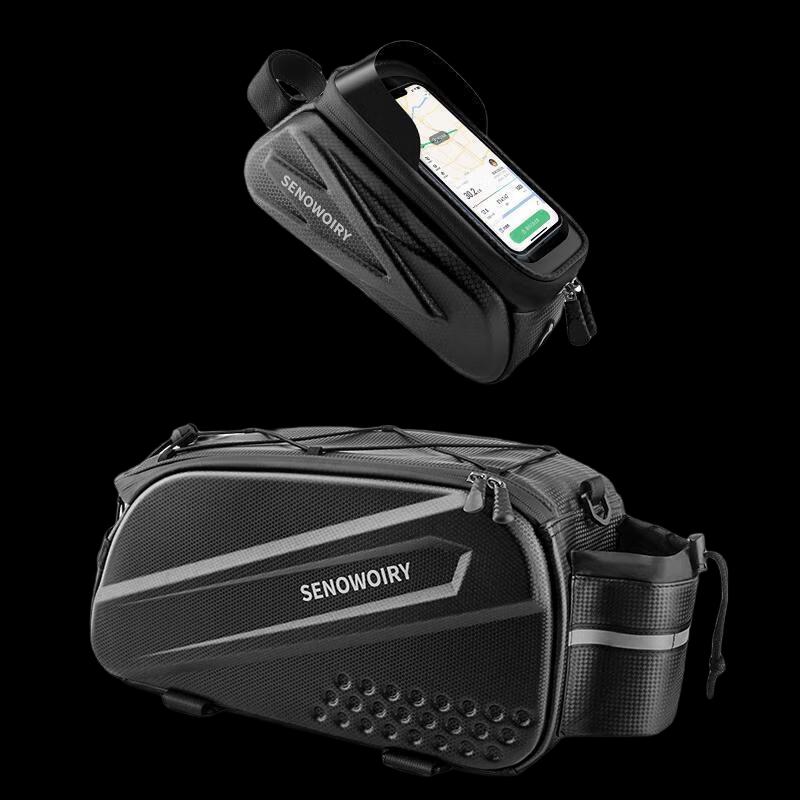 Bicycle Front Frame Bag & Rear Pannier Set