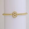Trendy Hot Sale Hip Hop 18k Gold Plated 26 English Zircon Letters Bracelet Fashion Copper Beading Bracelet Women's Gift Jewelry
