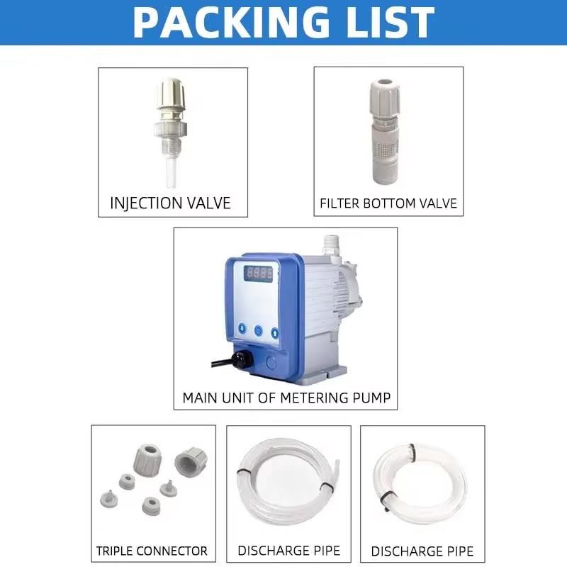 Electromagnetic Diaphragm Metering Pump 1-20L/H Dosing Pump for Acidic Chemicals Chlorine Water Treatment Precision Dosing Pump
