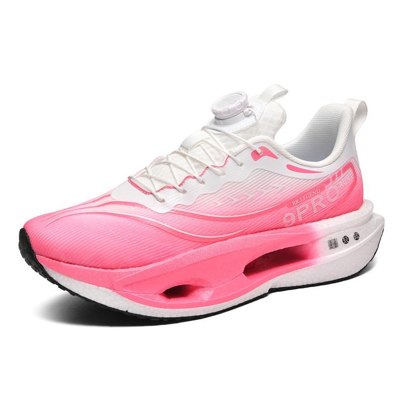 Red Rabbit 9 Running Shoes Boys and Girls Shock Absorption Rotary Buckle Racing Mesh Running Shoes Summer Student Sneakers