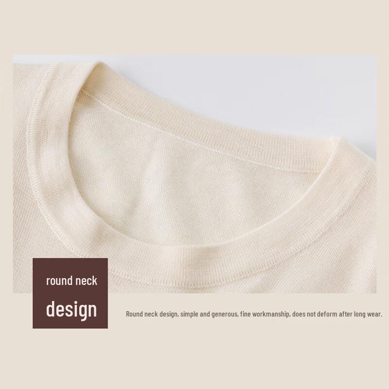 Hengyuanxiang Pure Wool Thick Thermal Underwear Set for Couples