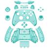 eXtremeRate Xbox Series X S Controller Shell Button Clear Replacement Side Rail Grip Front Backplate Cover for Xbox Core Wireless Controller Not