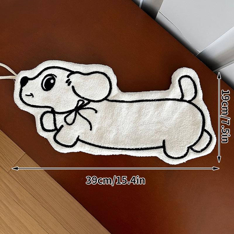 Cartoon Elephant Animal Hand Towels for Kitchen Hanging Cloth Rag Kids Hand Towels Absorbent Bathroom Coral Velvet Handkerchief