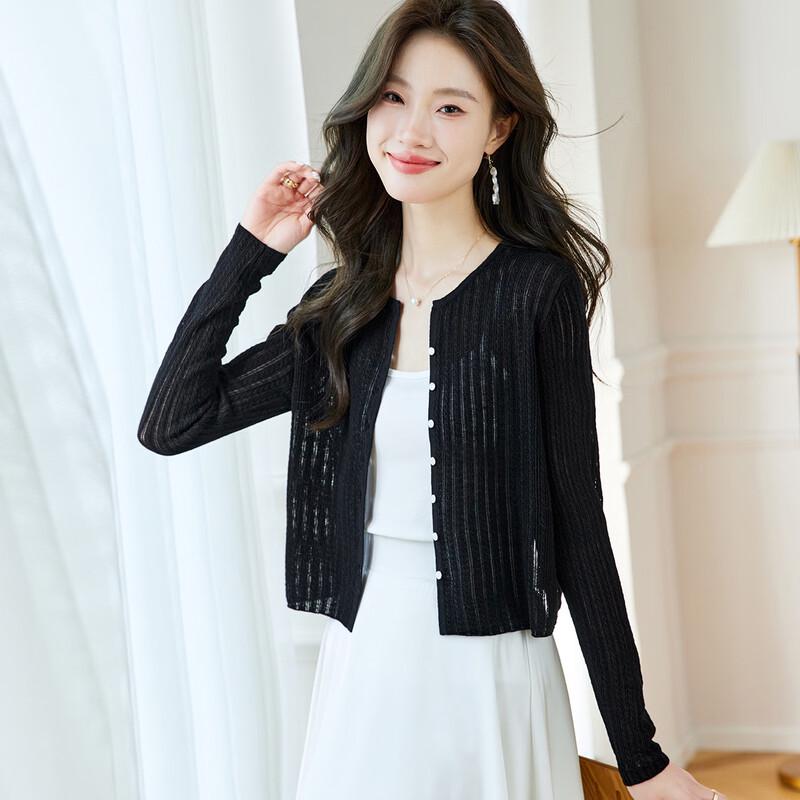 Women s Wool Blend Openwork Knit Cardigan XL