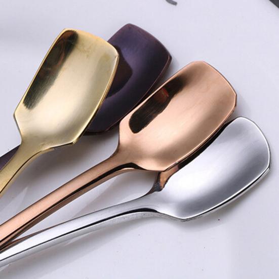 Stainless Steel Spoon Kitchen Long Handle Coffee Dessert Cocktail Stirring Scoop