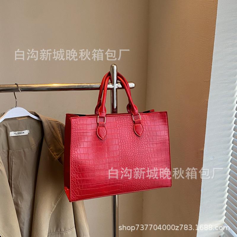 Große Tragetasche Damen neue trendige Mode vielseitige tragbare Schultertasche