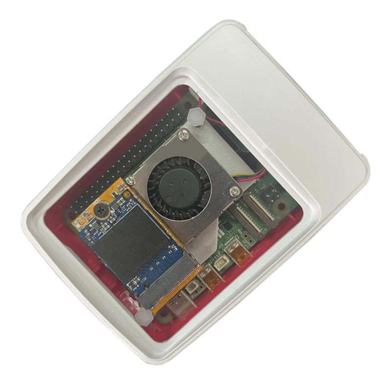 PCIe To M.2 NVMe SSD Small Expansion Board with Cooling Fan for RPI5 Board  Expansion Accessary