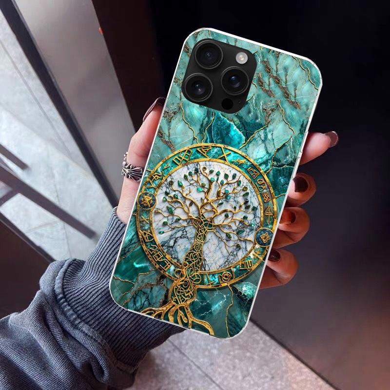 Tree of Life Space Phone Case For iPhone 17 Air 11 13 Mini 14 15 Plus 16 12 Pro Max 16E SE 7 8 Pattern Soft TPU Back Cover  17 A