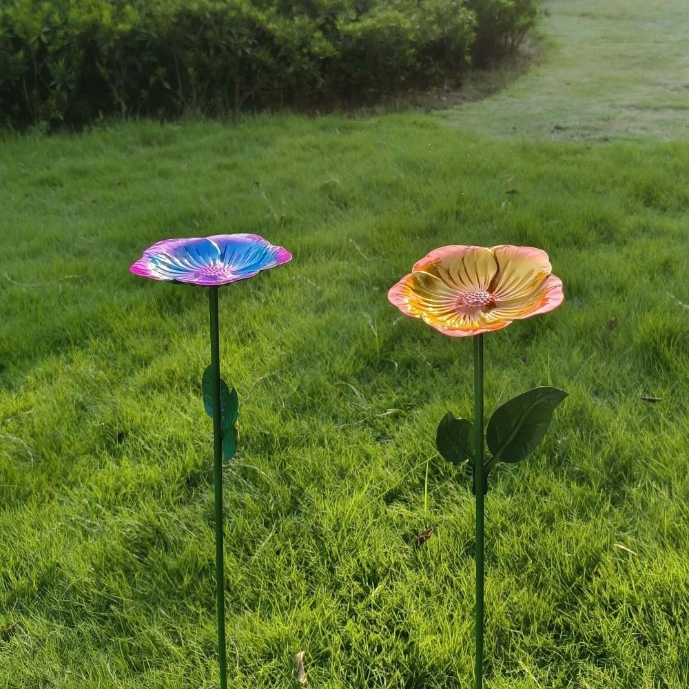 Bird Raising Tool Iron Flower Shaped Bird Bath Convenient Durable Bird Bathtub Large Capacity Bird Water Bowl Parrot